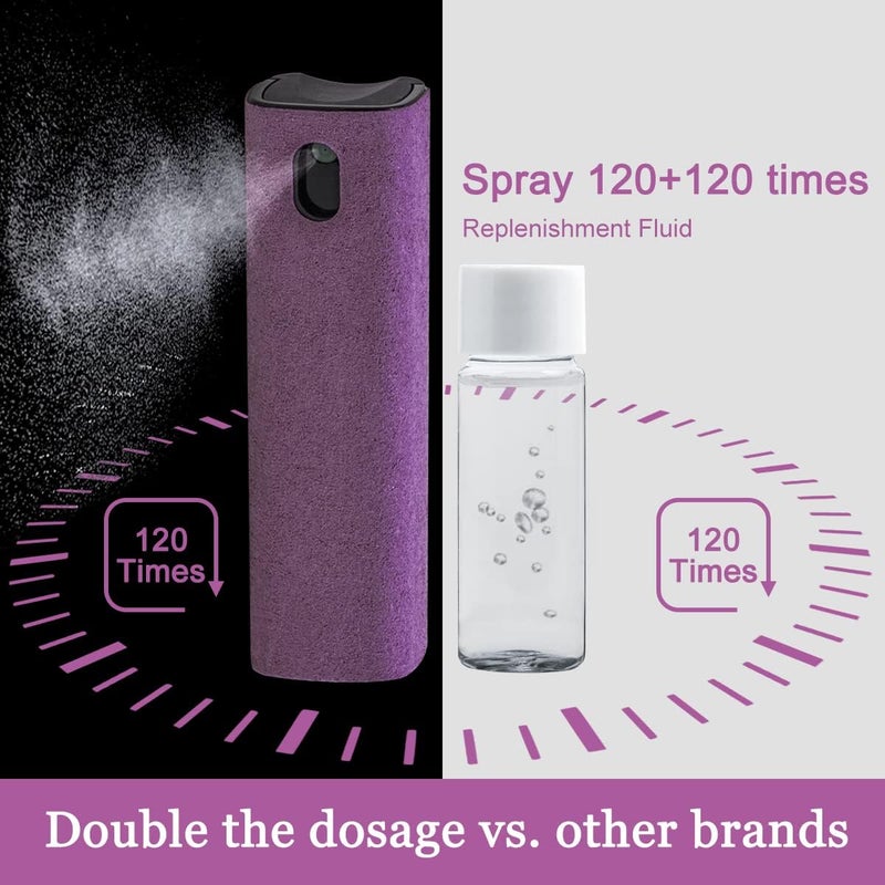 walrfid Screen Cleaner Spray and Wipe, Cleaning Kit for Electronic Smart Phone TV, Laptop, Tablet, PC, Computer Flat Screens, Eyeglasses, Compatible with iPhone iPad MacBook,Purple - Image 5